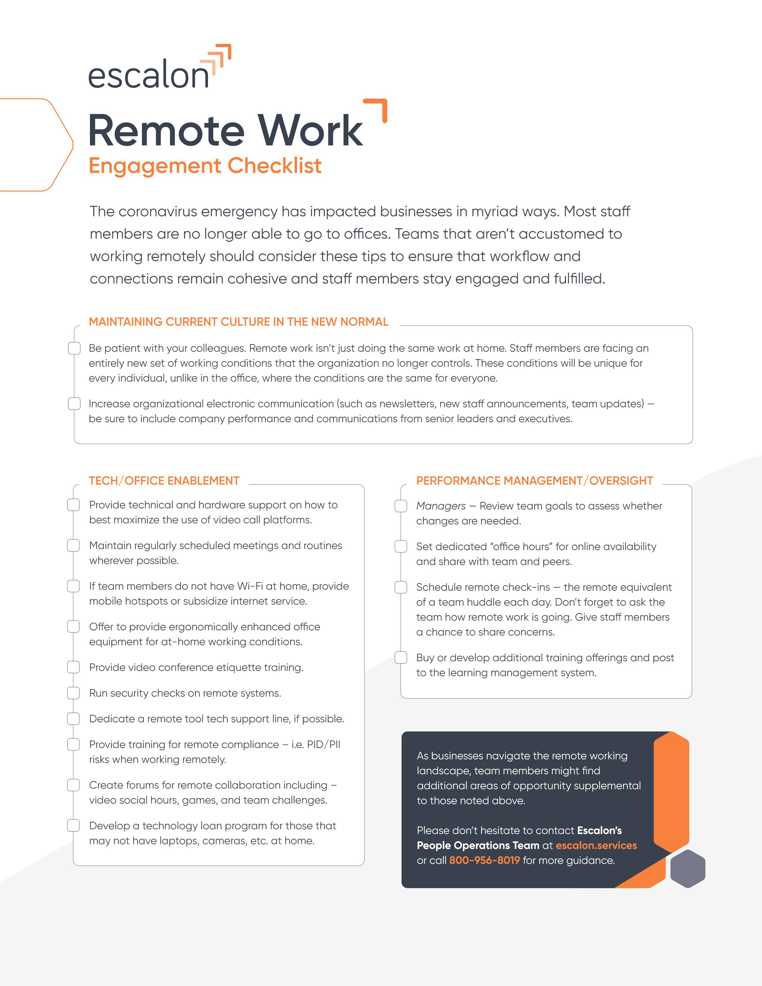 Remote working checklist